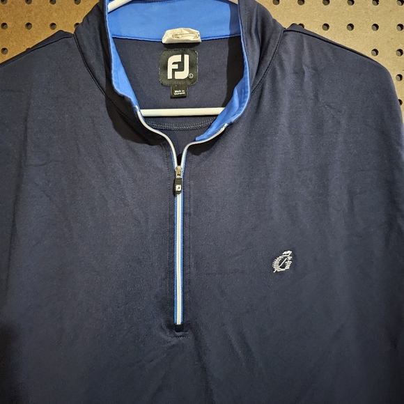 FootJoy FJ 1/4 Zip Pullover GolfVest Sleeveless Blue - Picture 2 of 7